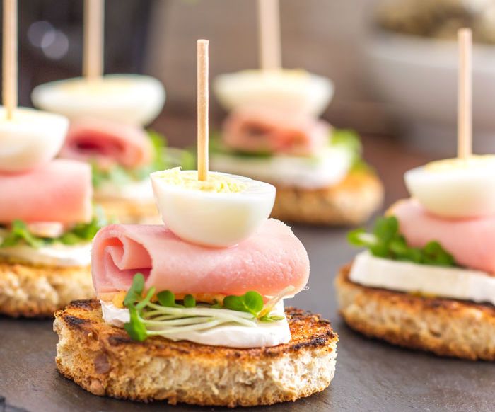 Quail Egg and Goat Cheese Pinchos