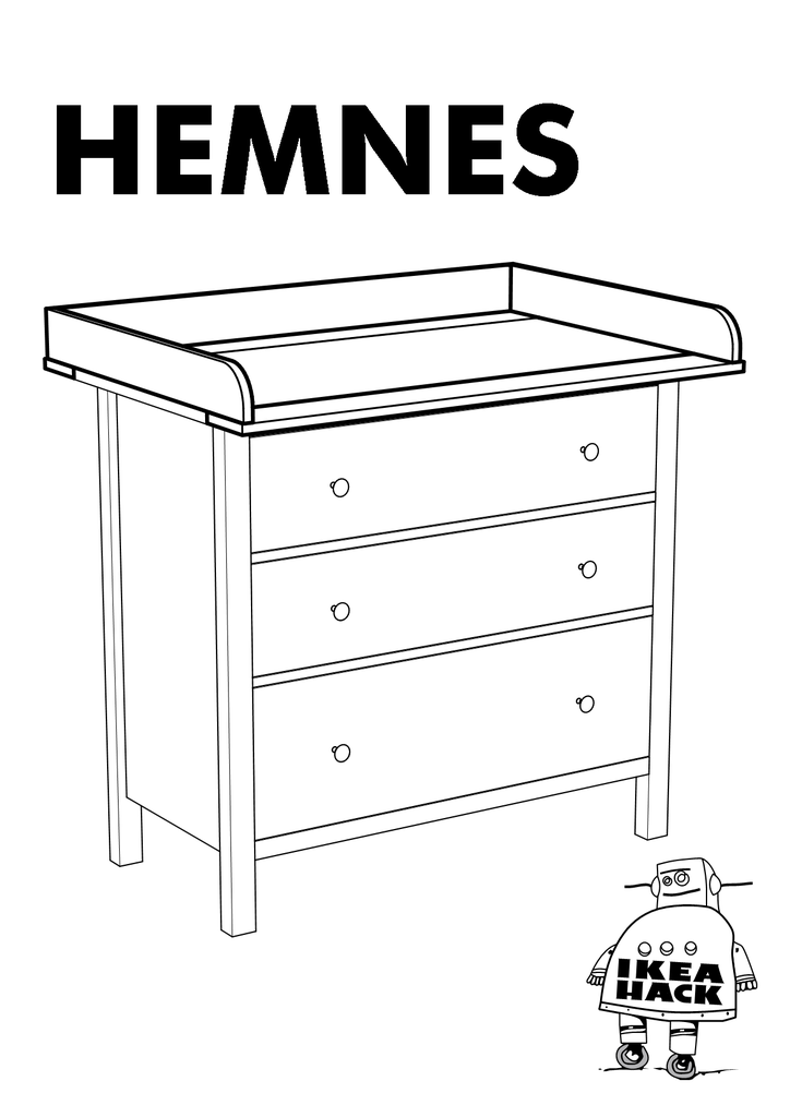 Hemnes ikea top changing table