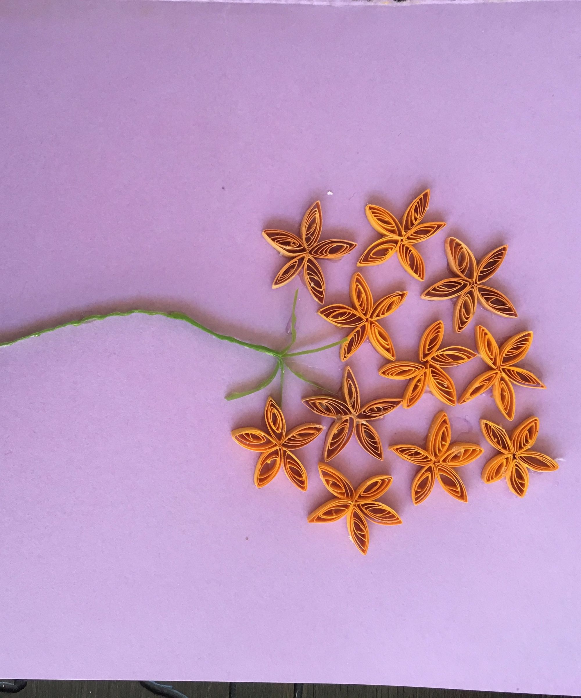 DIY Quilled Orange Flower