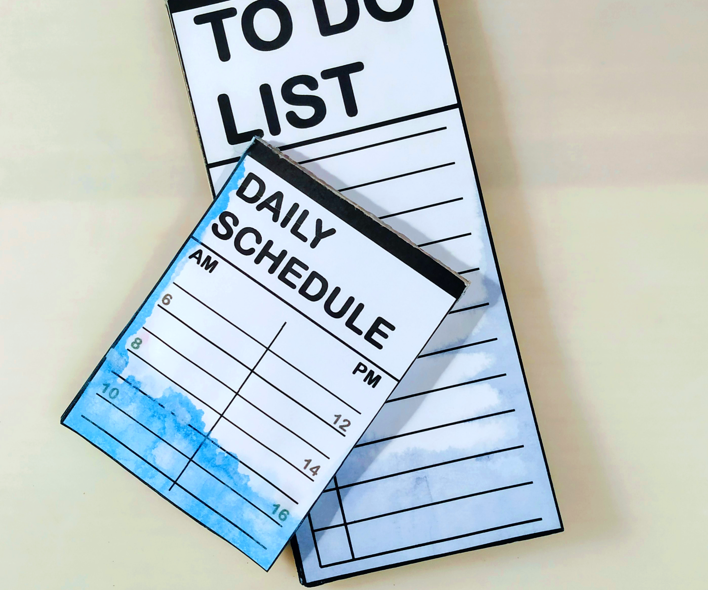 Dye Stained Tear-Off Daily Planner / To-Do List (DIY Binding)