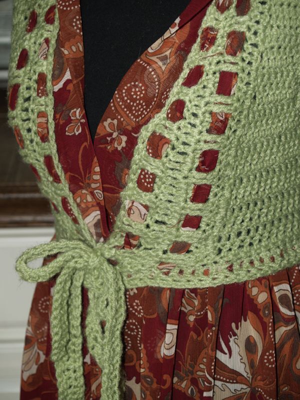 Crochet and Fabric Dress