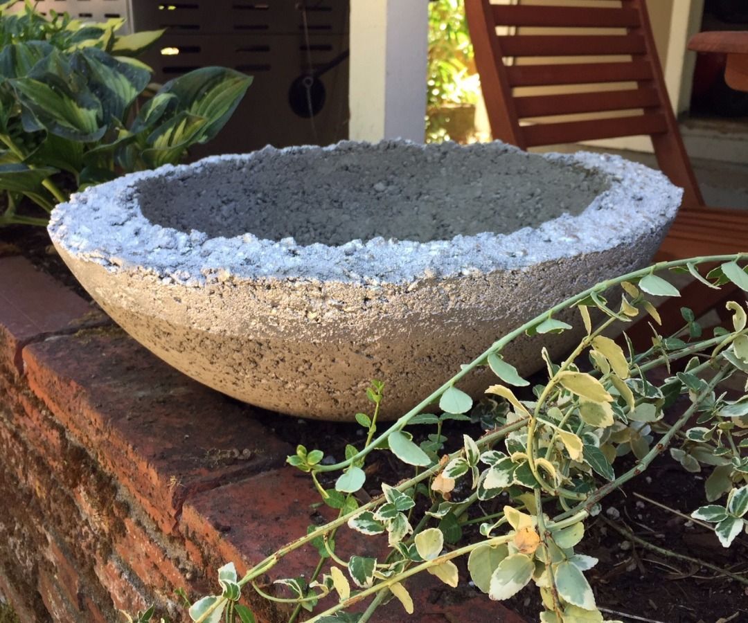 Metallic Dipped Concrete Planter