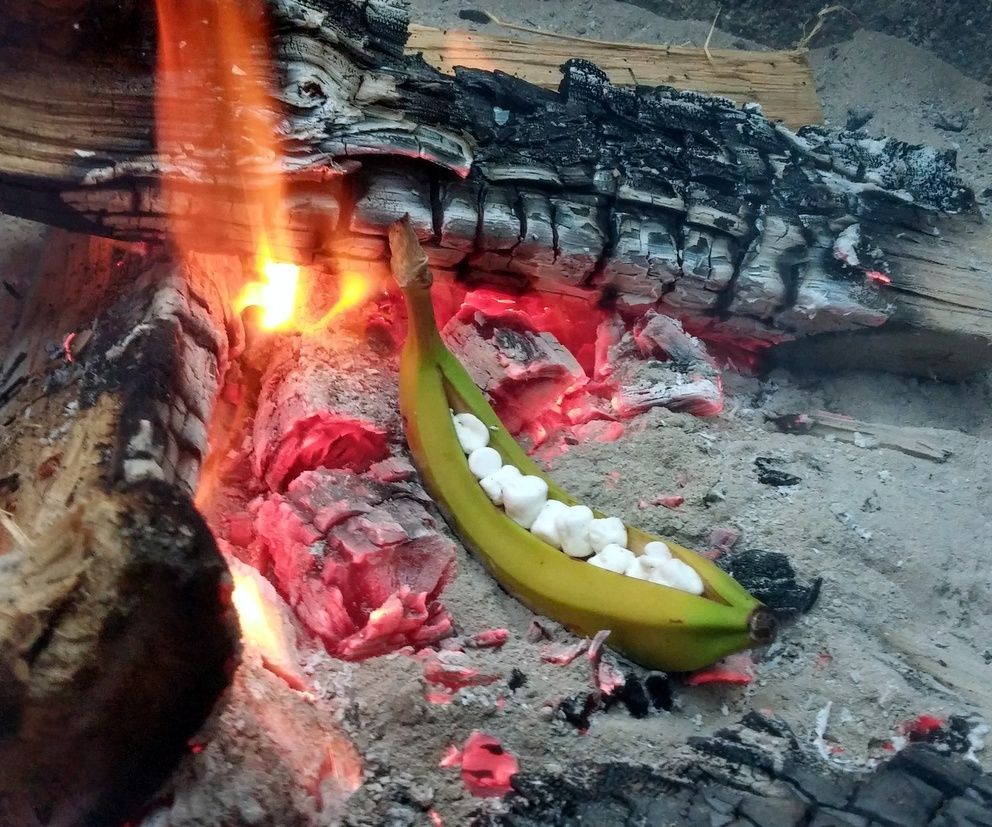 Campfire Roasted Stuffed Banana
