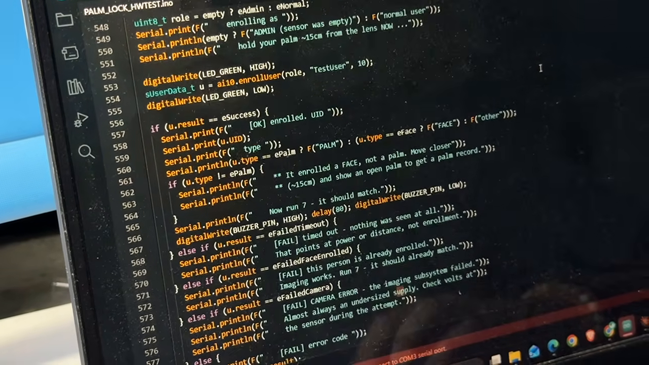 การ Upload Firmware Palm Vein Door Lock ผ่าน Arduino IDE