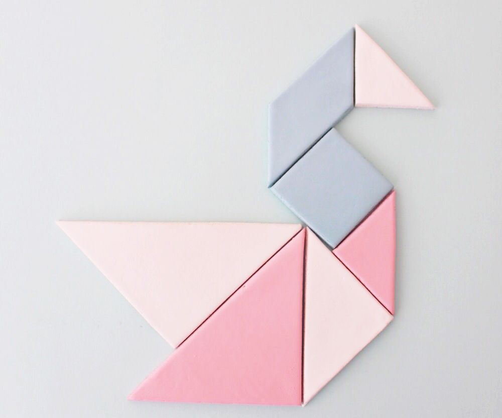 Airdry Clay Tangram Magnets