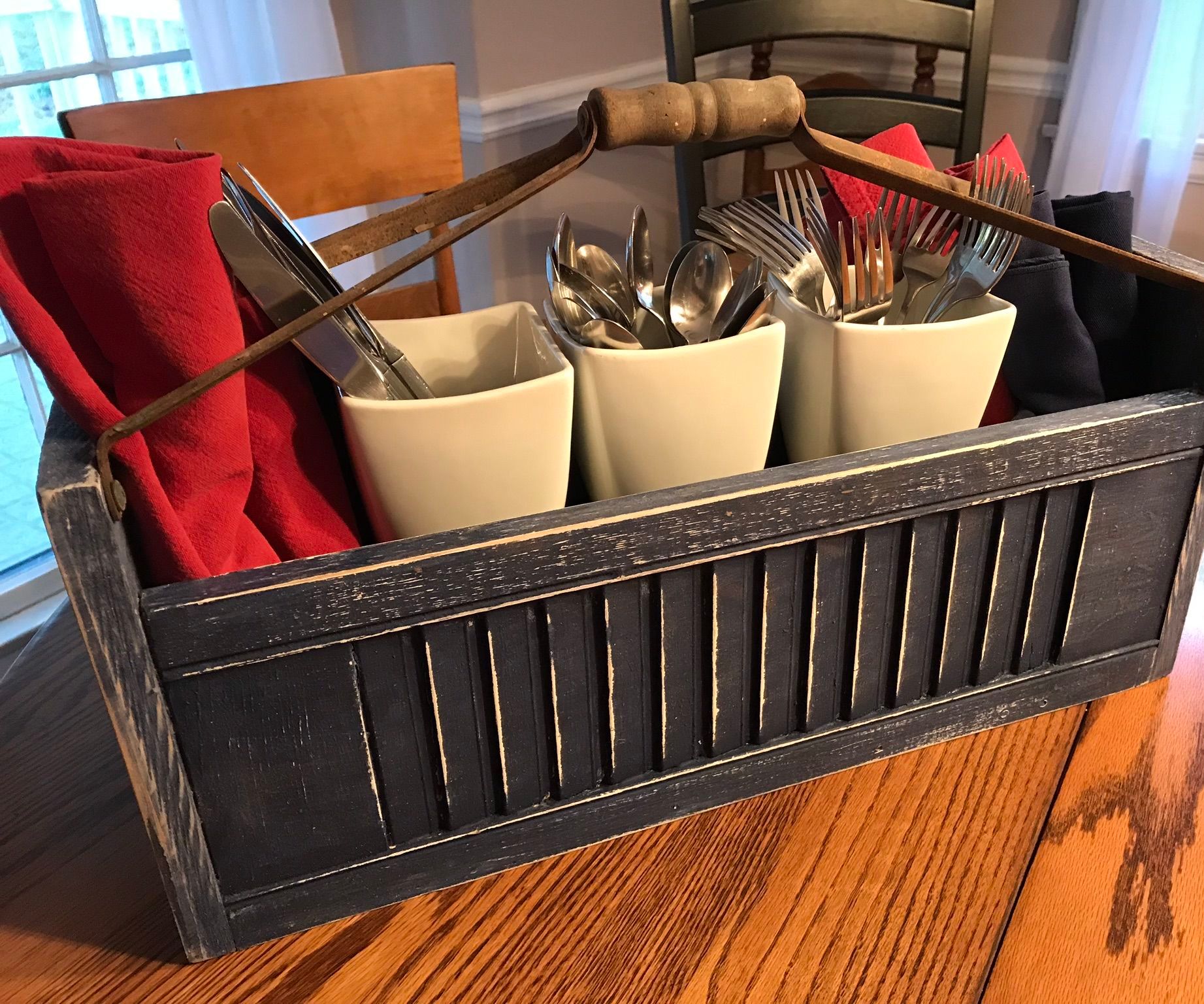 Up Cycling Shutters Into a Tote With Hand Tools