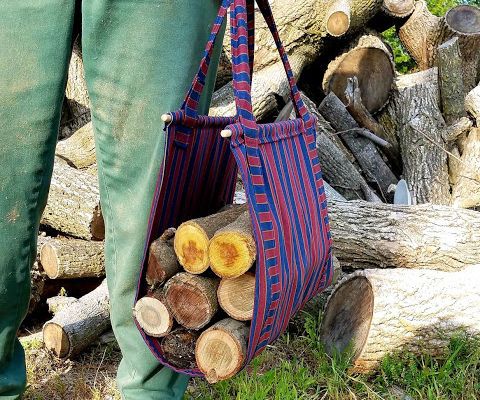 DIY Heavy-Duty Canvas Firewood Carrier