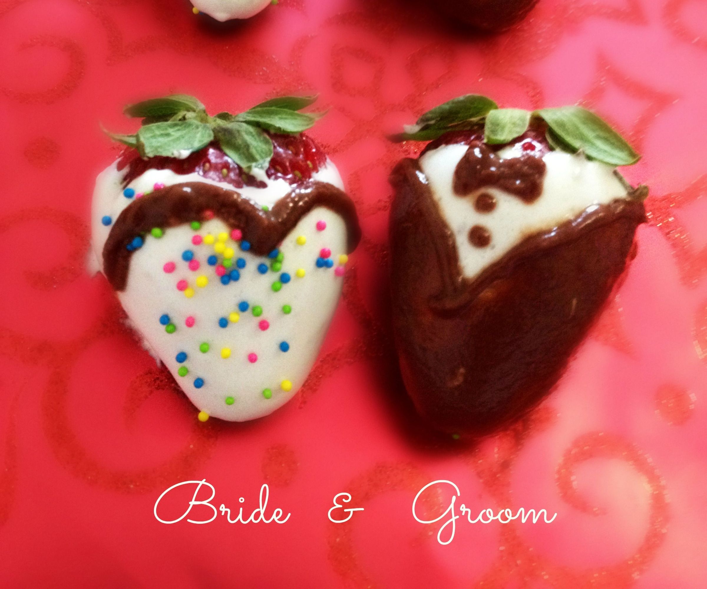 Strawberries Bride & Groom