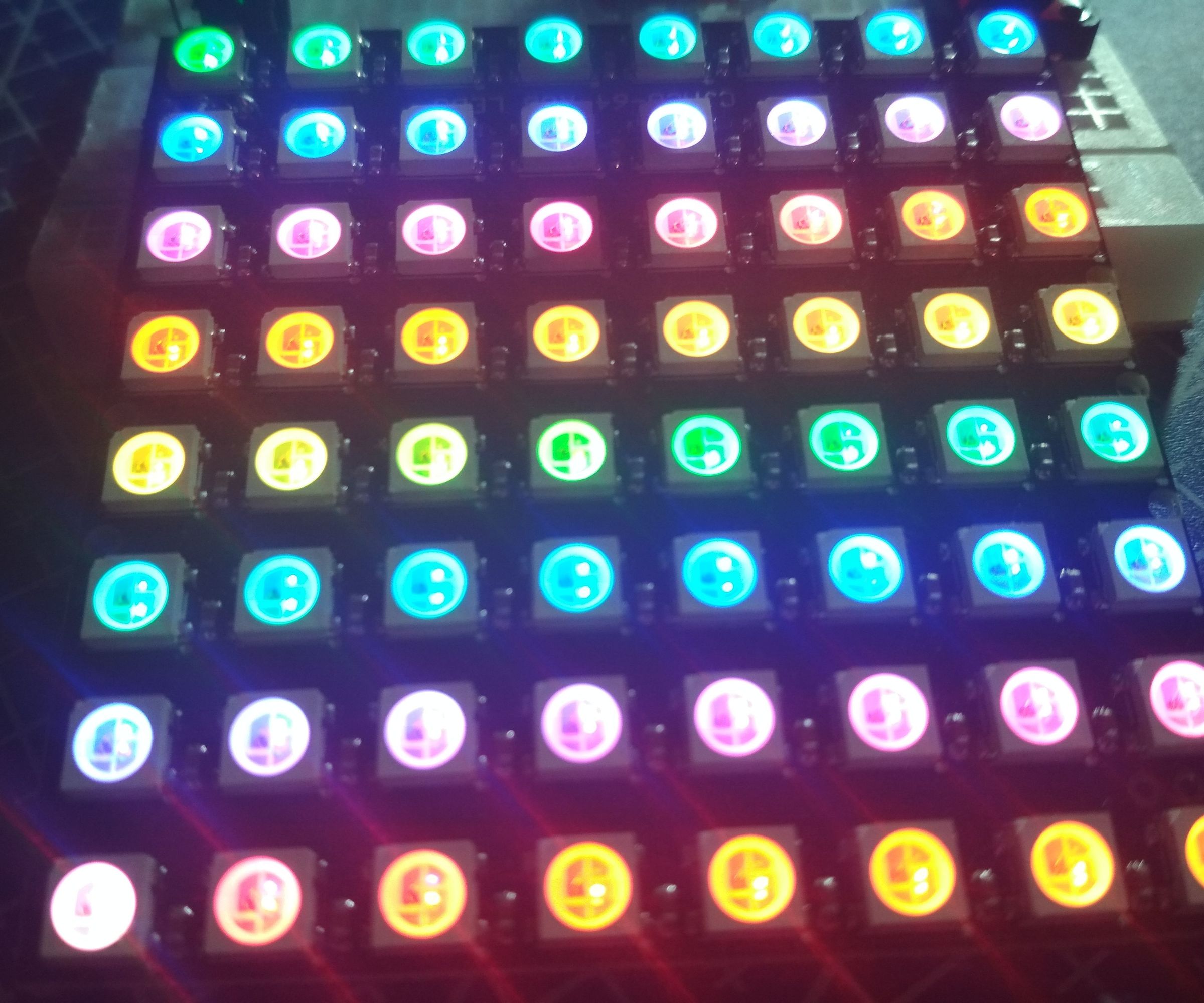 Table Gadget With 8x8 LED RGB Matrix and Arduino Uno