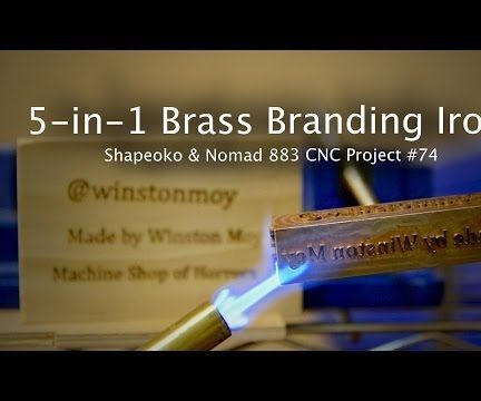 5-in-1 Wood Branding Iron in Brass