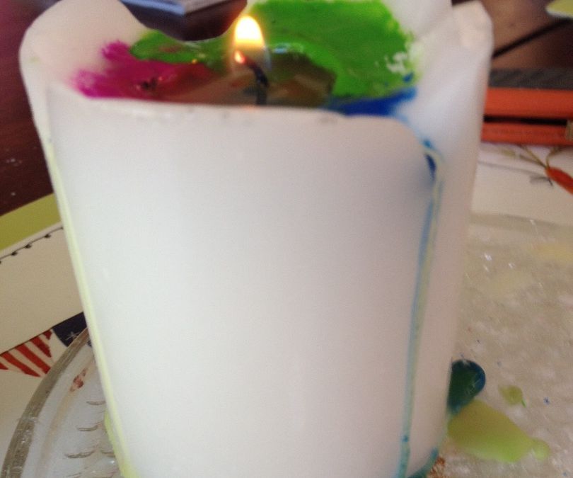 Rainbow Bleeding Candle