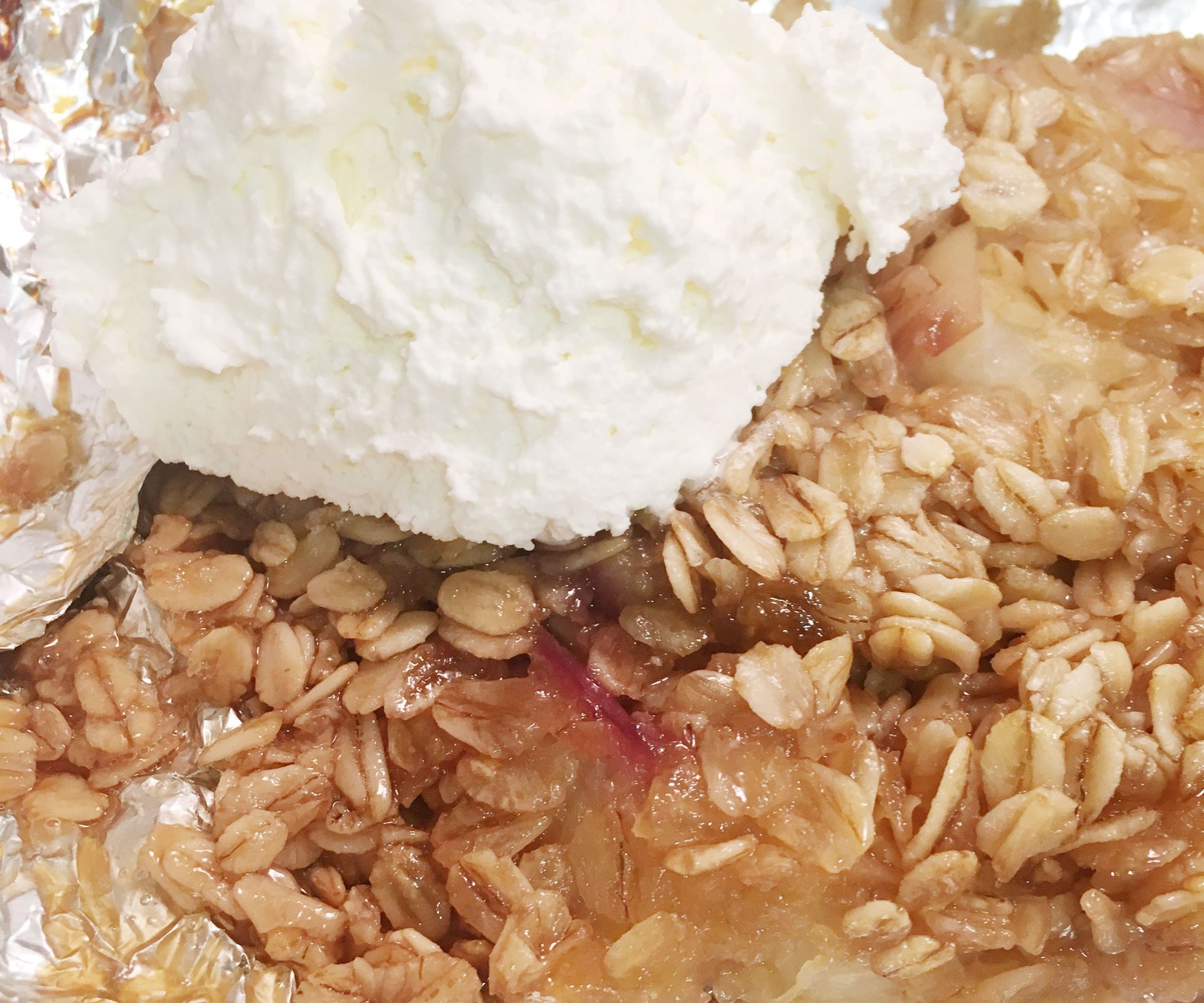 Foil Packet Peach Crisp