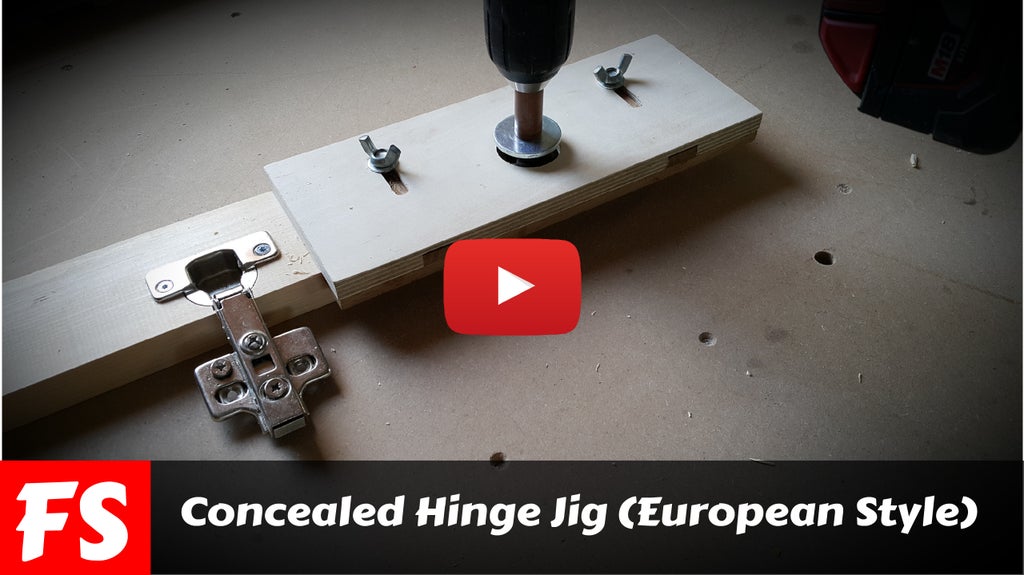 Diy Concealed Hinge Jig 8 Steps With Pictures Instructables Diy Concealed Hinge Jig 8 Steps With, Kitchen Cabinet Hinge Cutting Jig