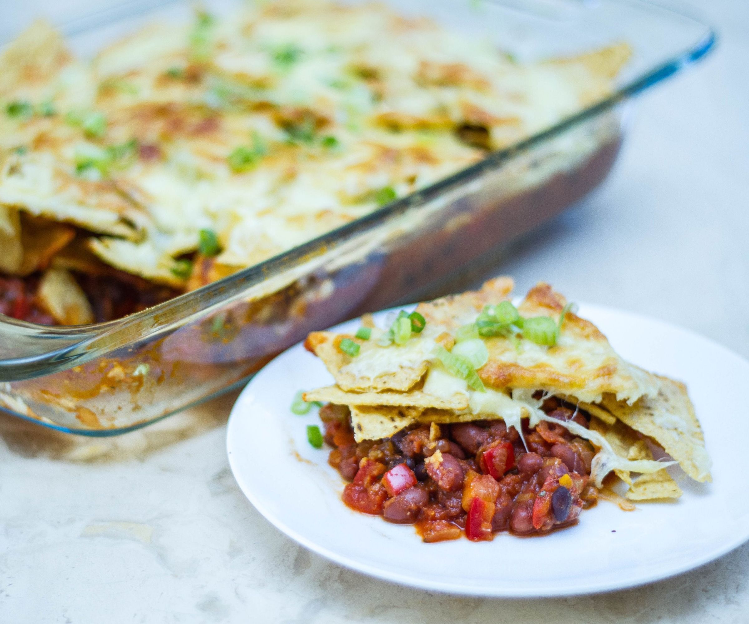 Vegetarian Nacho Bake