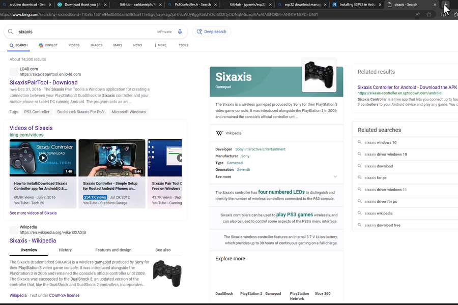 Downloading Sixaxis Pair Tool