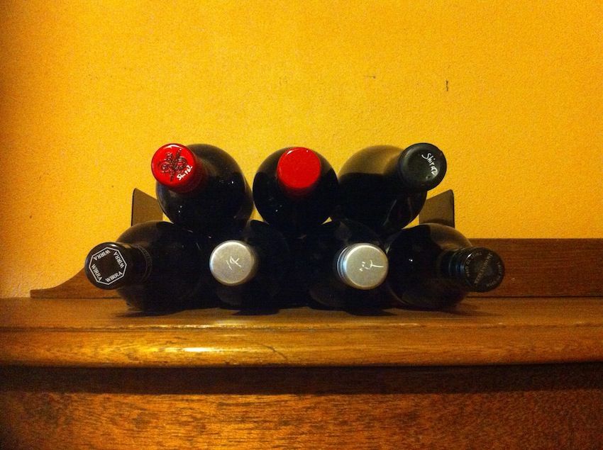 Discreet Adjustable Wine Rack from Book Ends