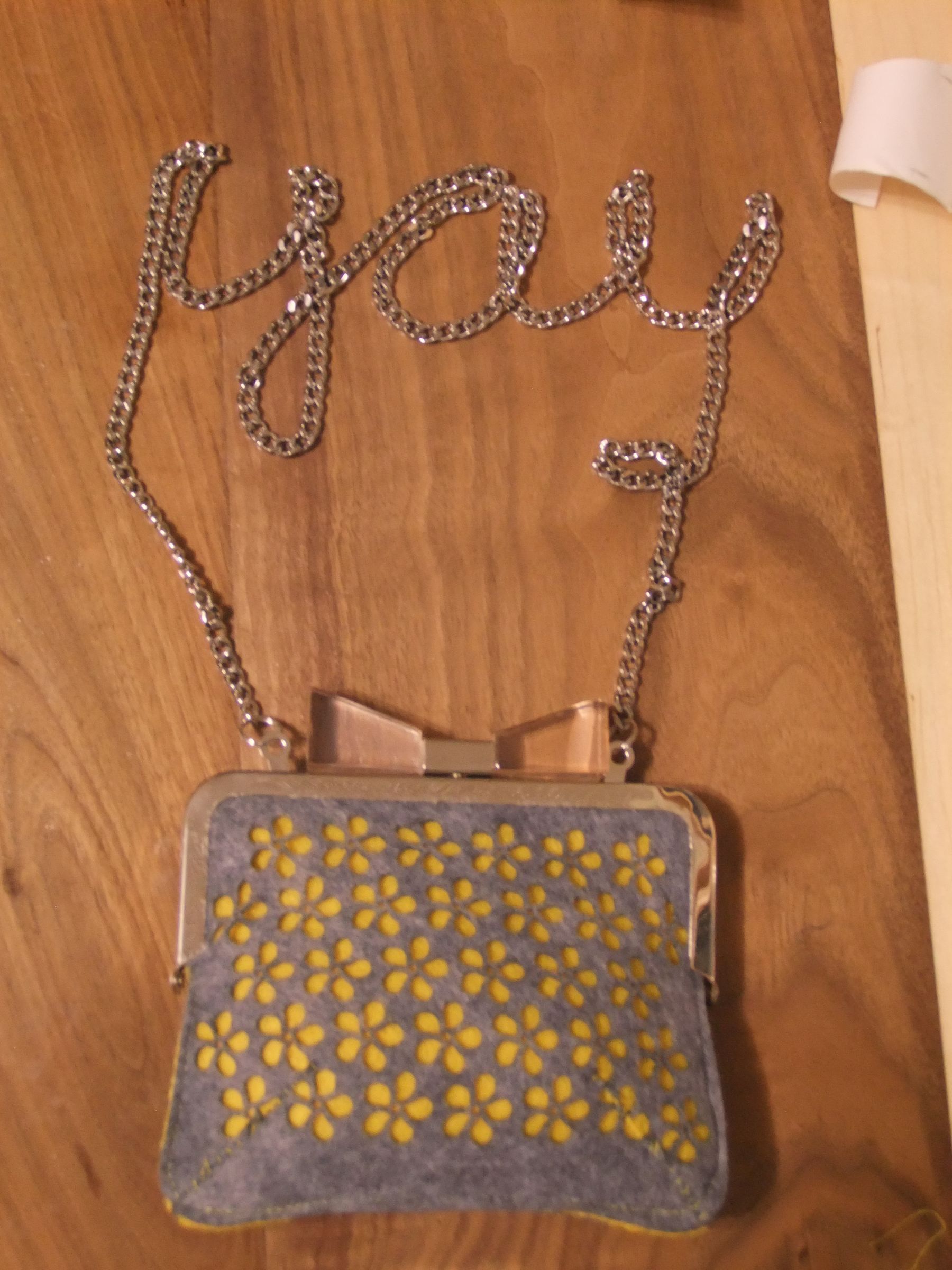 Felt Frame Purse With Laser Cut Detail