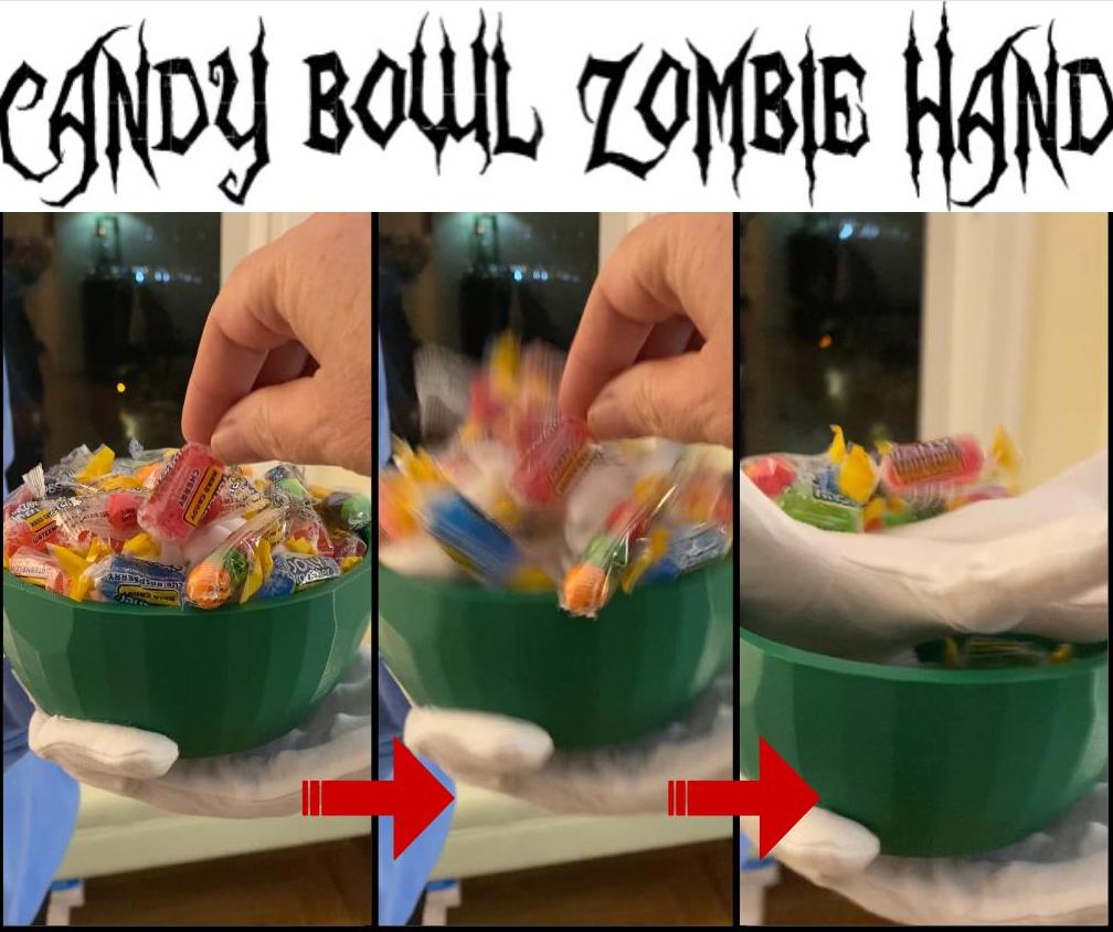 Candy Bowl Zombie Hand Prank!!