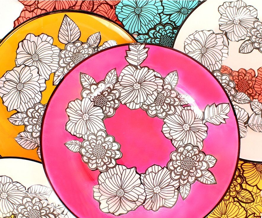 Adult Coloring Book Dishes
