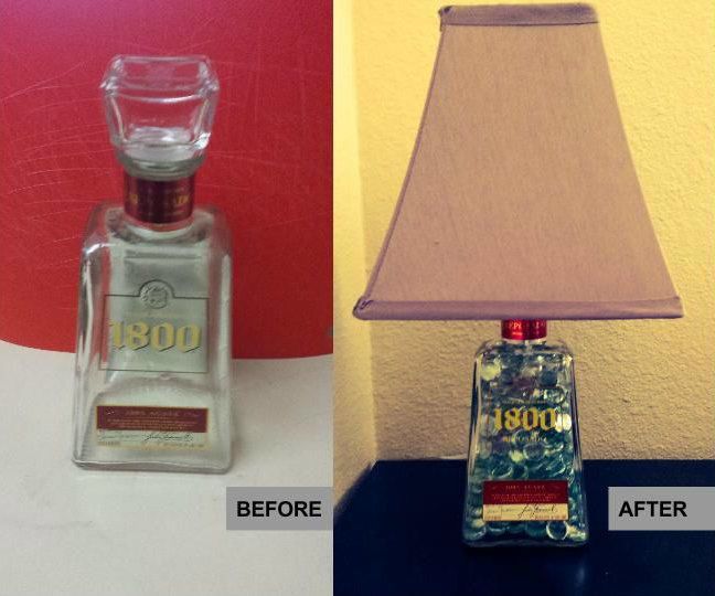 Liquor Lamp Upcycle