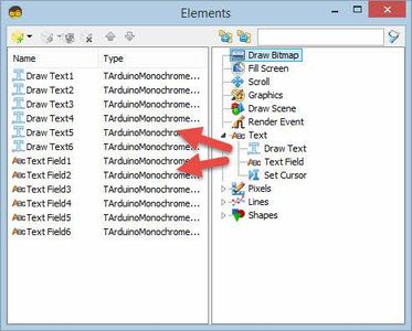 In Visuino Add & Set Components