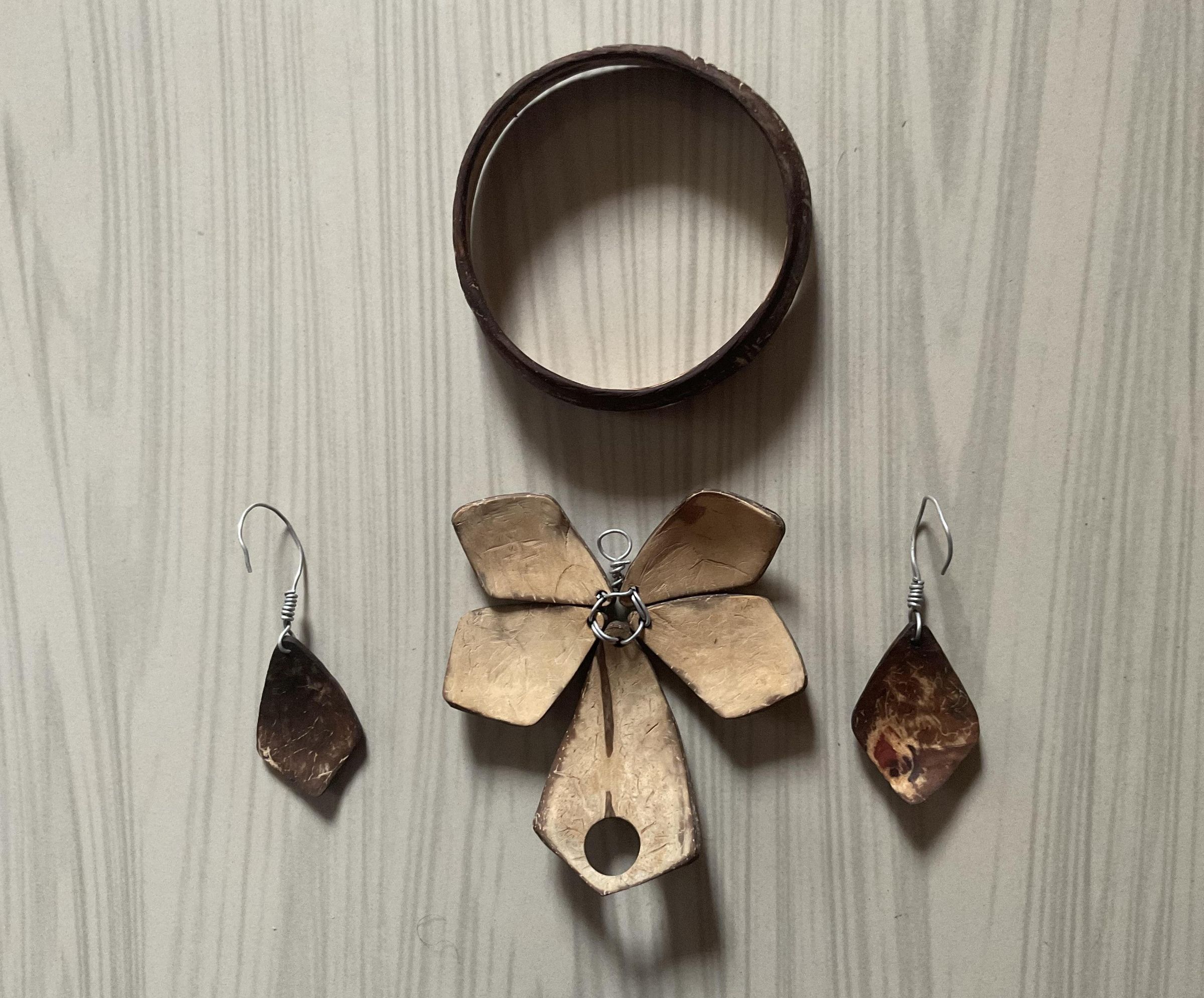 From Waste to Wearable: Coconut Shell Tribal Jewelry Set (Green Earth Contest)
