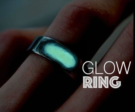 Glow in the Dark Ring - Made From Rusty Skateboard Bearing