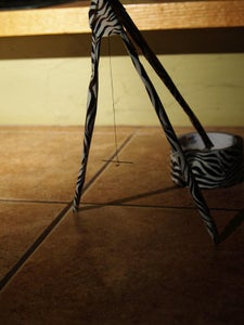 Under UV Light Duct Tape Tripod Compass