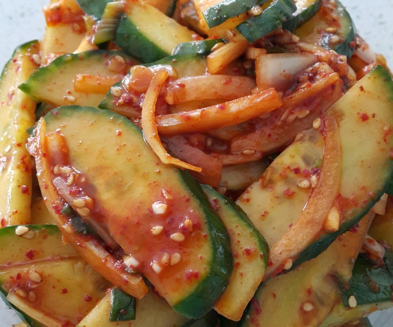 Korean Side Dish - Spicy Cucumber (Oi-muchim)