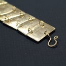 Hammered and Pieced Brass Bracelet