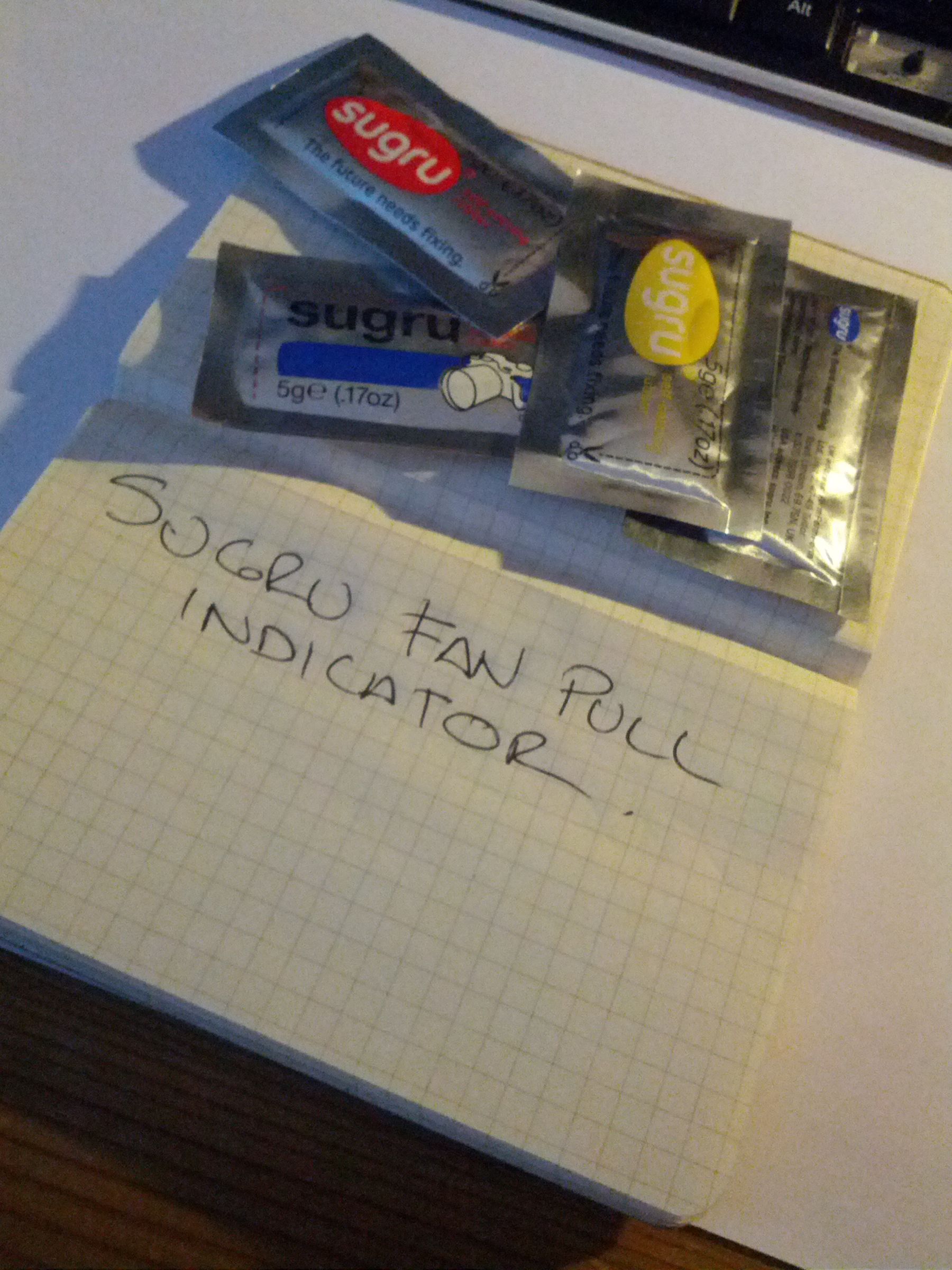Sugru Fan Pull Indicator