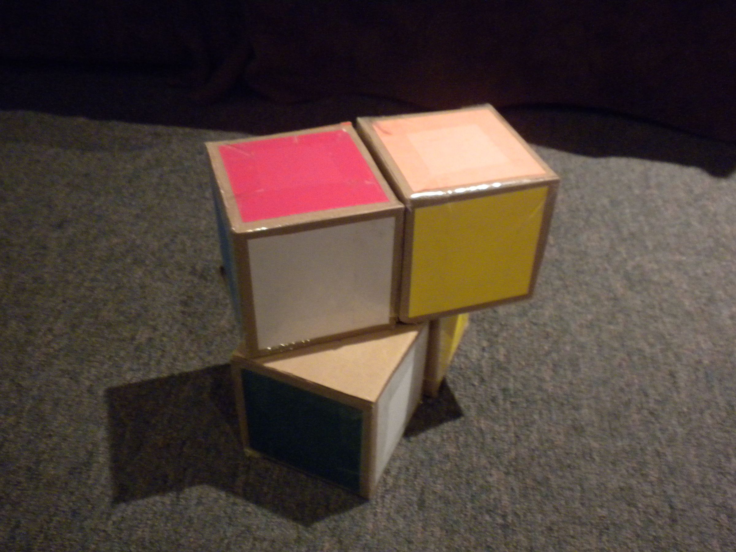 Build a Fully Functional 1x2x2 Rubik's Cube Out of Cardboard