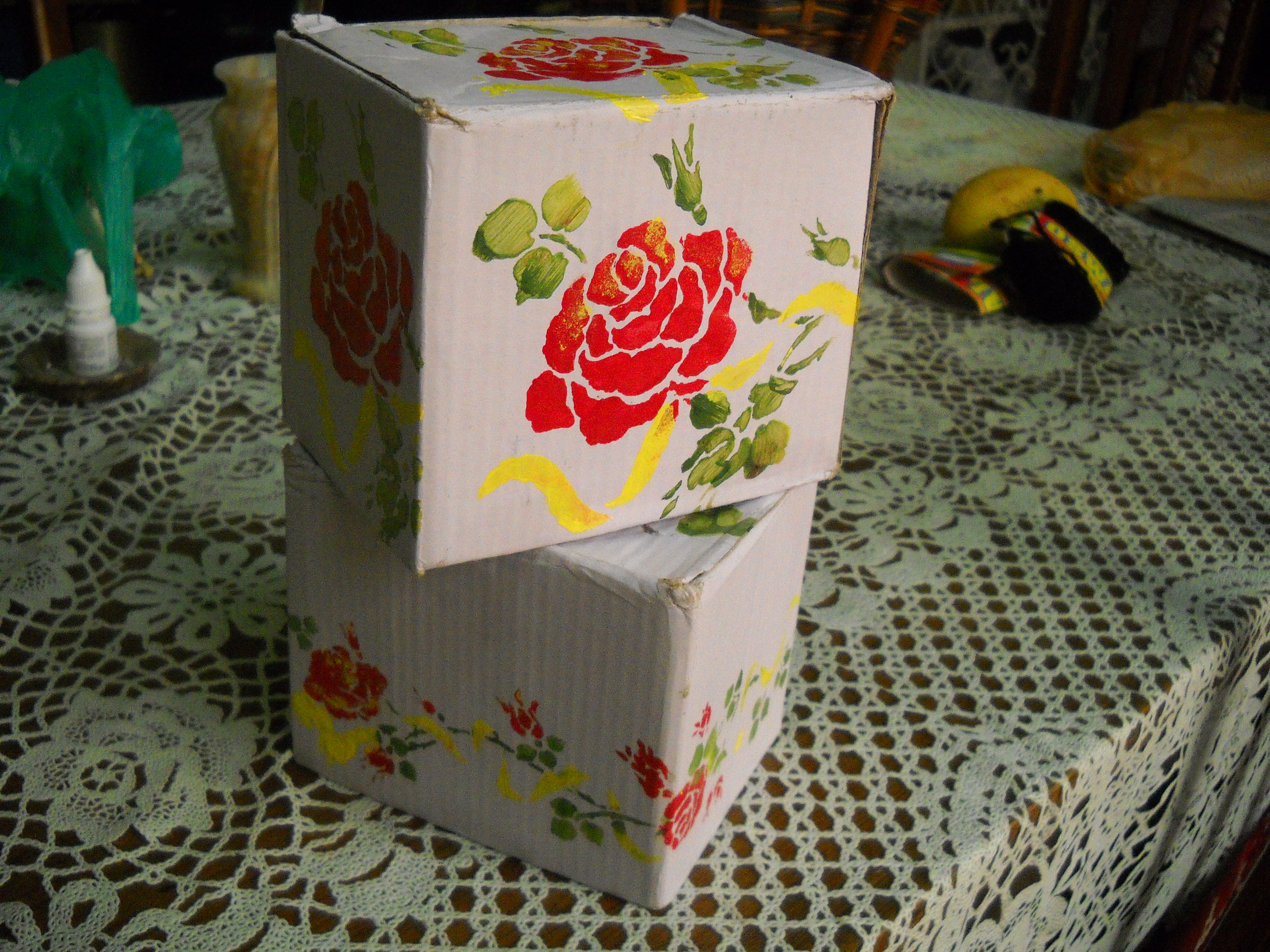 Stenciling Boxes