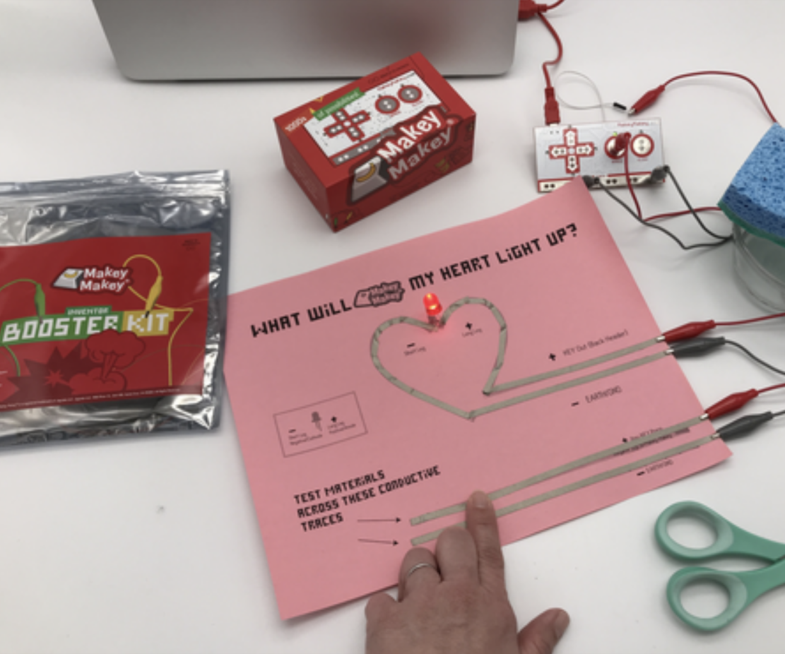 Makey Makey Paper Circuit Valentine Template