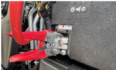 Connect Opposite End of the Positive Jumper Cable