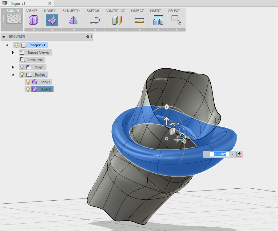 Fusion360 : Snapping a T-spline Form to 3D Mesh