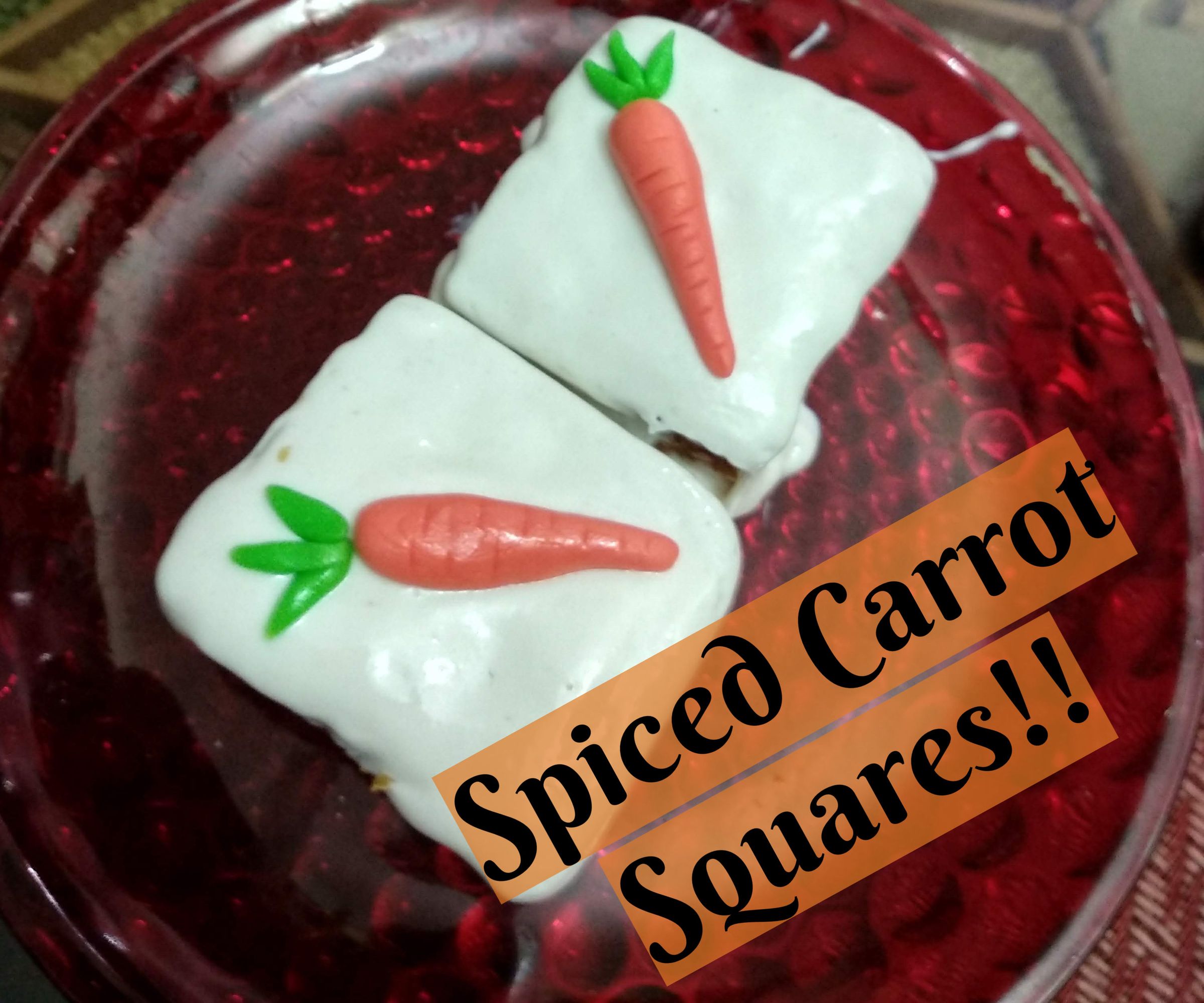 DIY Spiced Carrot Cake Squares!!