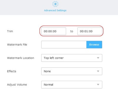 Start to Trim Your File