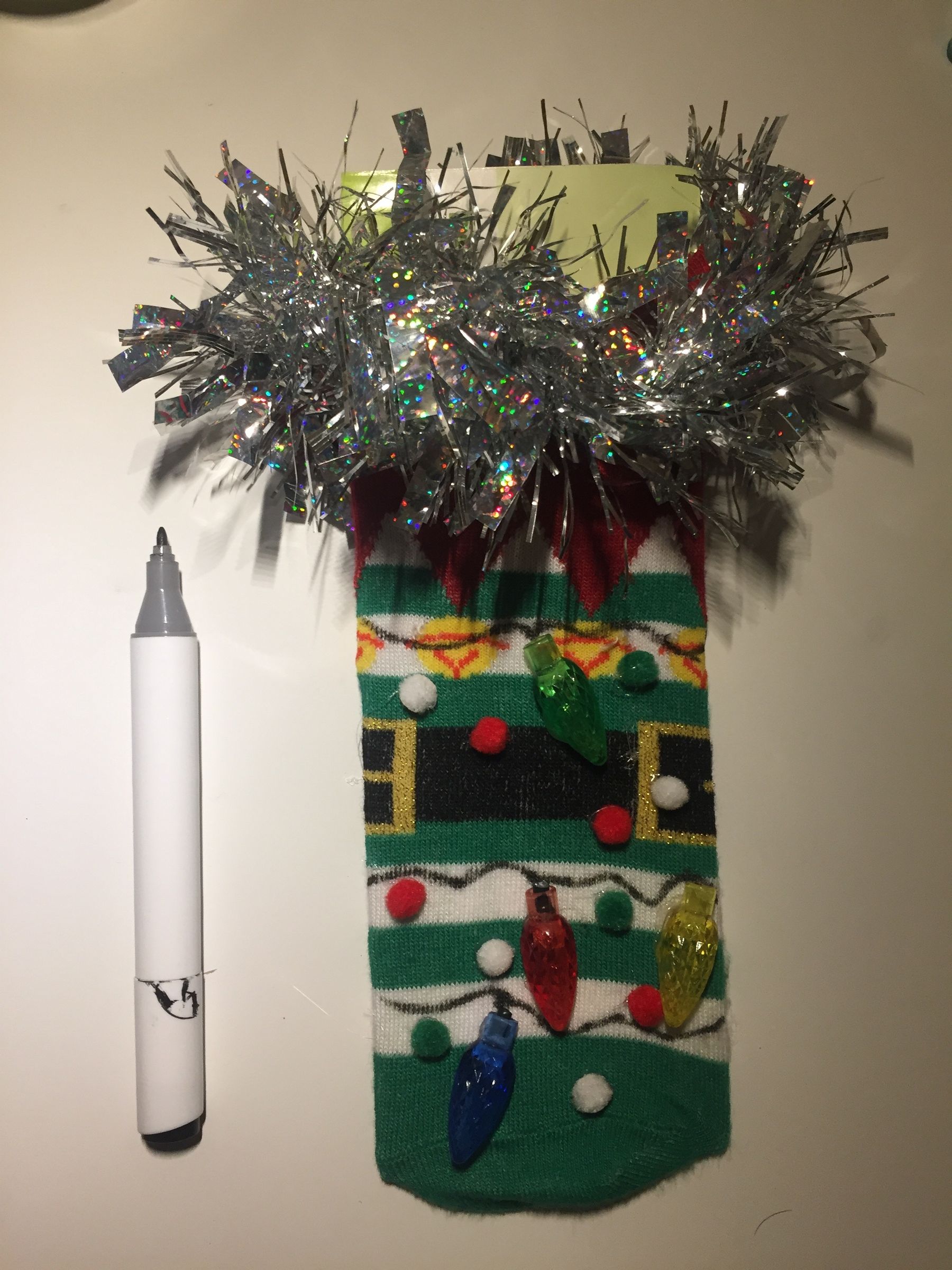 Ugly Christmas Socks 4 Steps Instructables