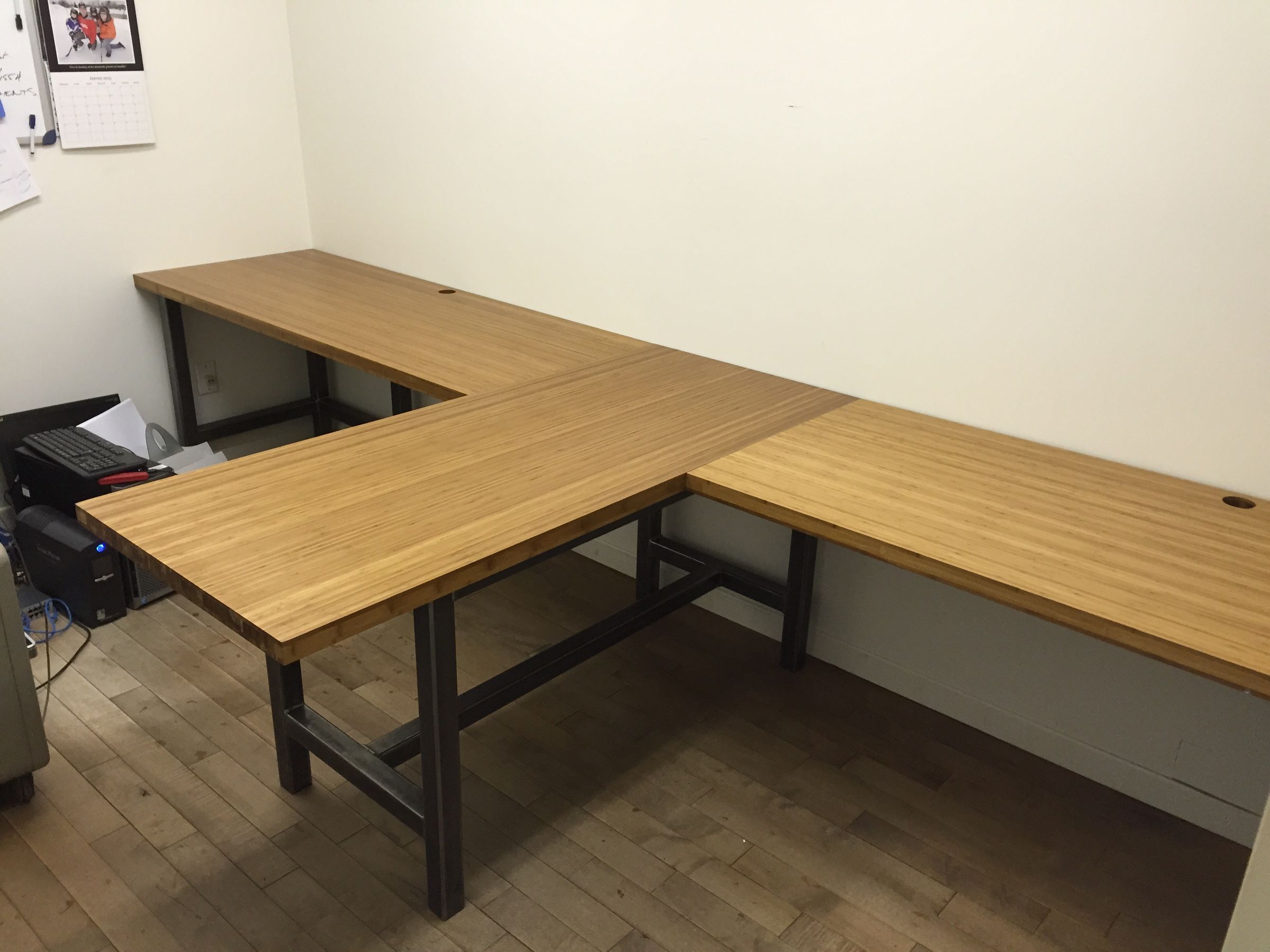 Steel and Bamboo Desk