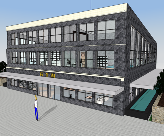 Design of Gym Center (made in Autodesk FormIt)