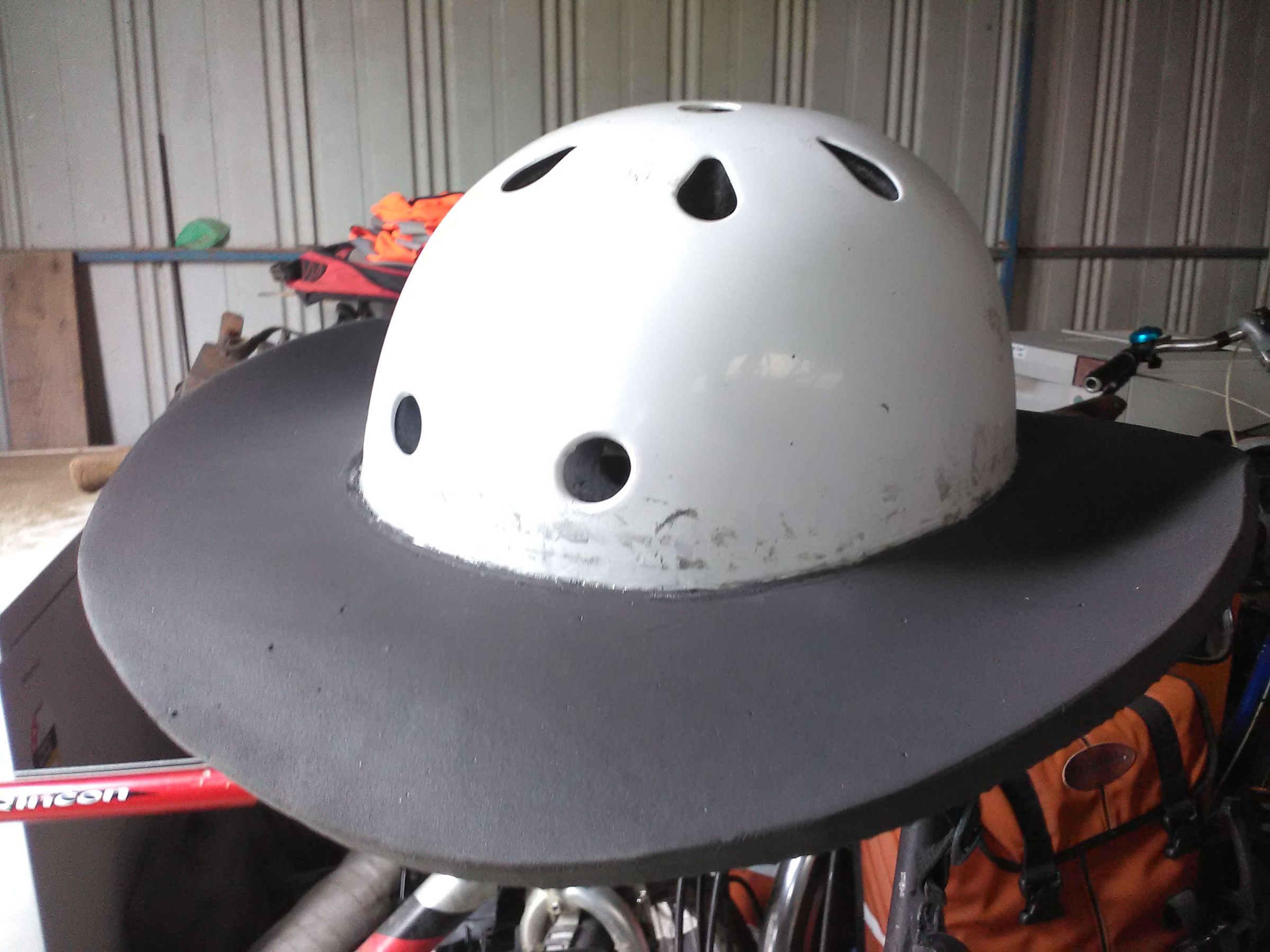 bike helmet brims Bicycle Helmet Hat Brim : 6 Steps