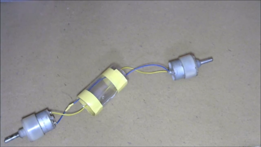 Now Fix the Geared Motor to Either Ends of Tube