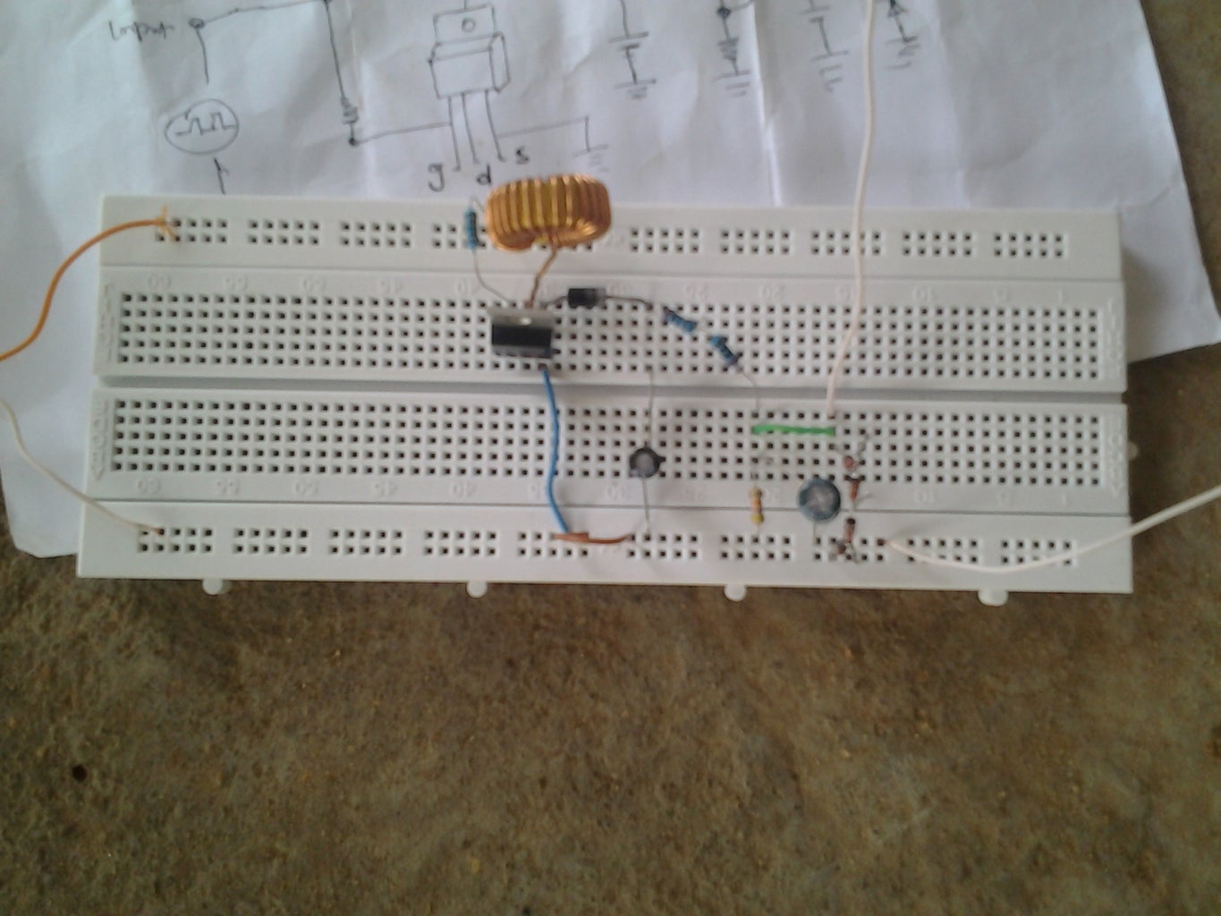 Design of DC Boost Converter 5 Steps Circuit Diagram