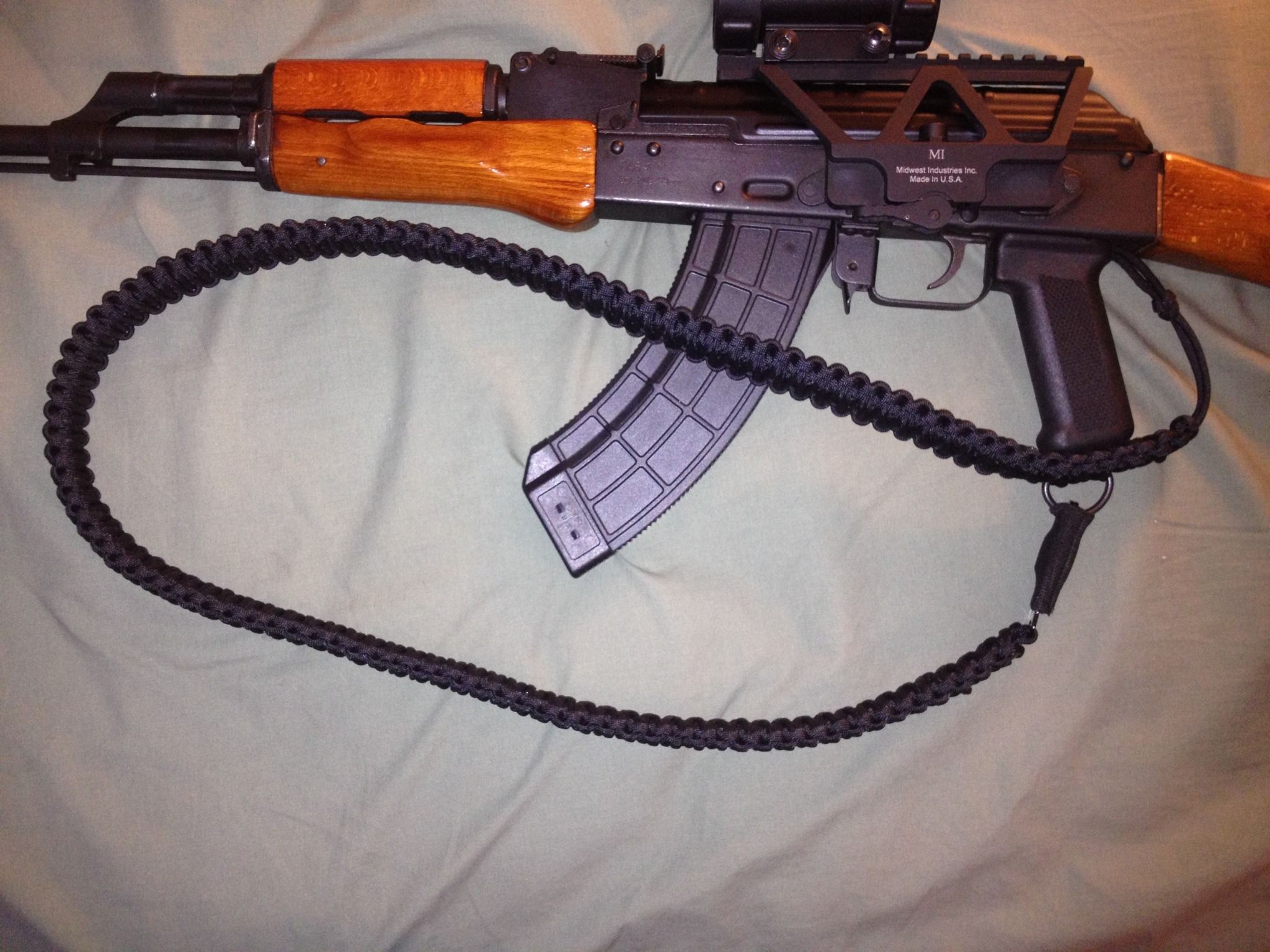 1 to 2 Point Convertible Paracord Rifle Sling