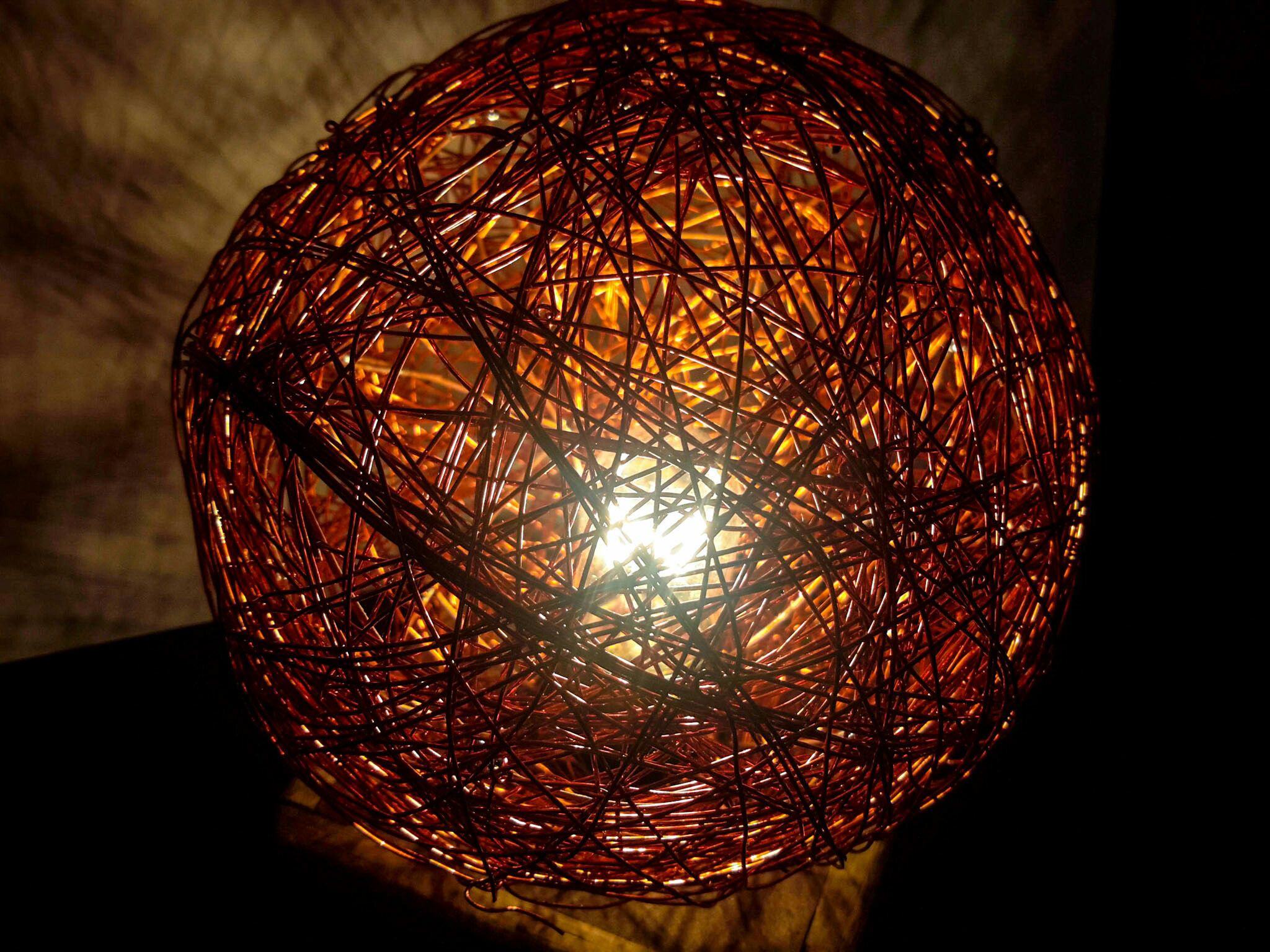 Glowing Copper Wire Lamp 6 Steps Instructables