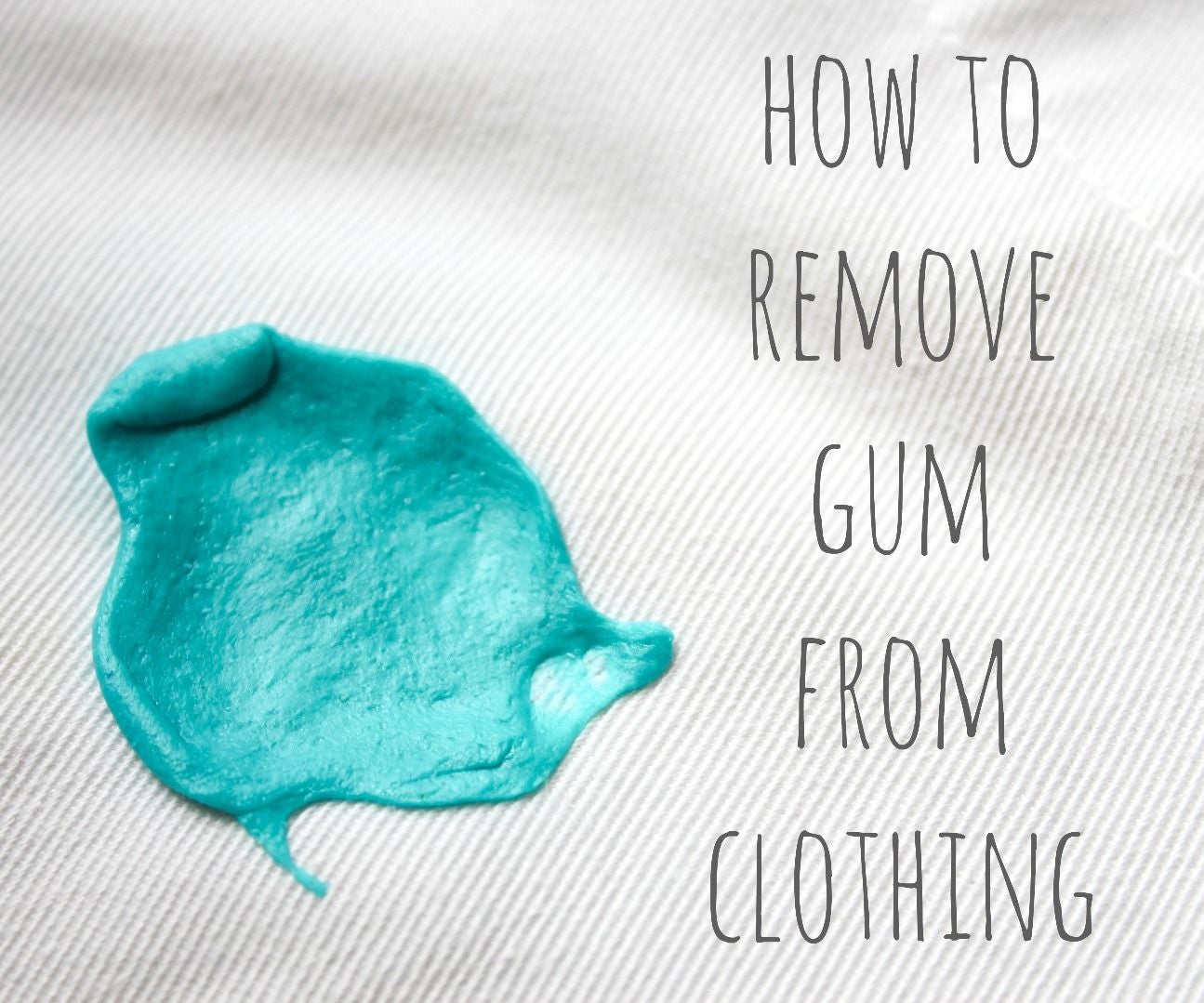 How to Remove Gum From Clothes 4 Steps (with Pictures) Instructables