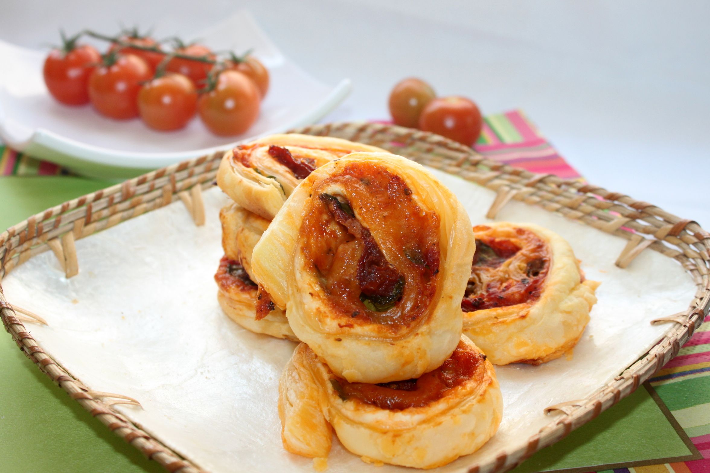 Tomato-Puff Pastry Pinwheels