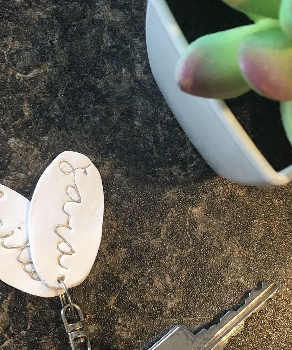 Personalized Keychain - Embedded Wire