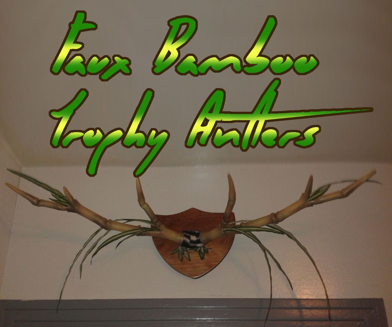 Faux Bamboo Trophy Antlers